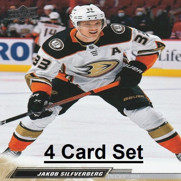 Jakob Silfverberg  Anaheim Ducks NHL Hockey Card Collection - 4 Card Set - Picture 1 of 5